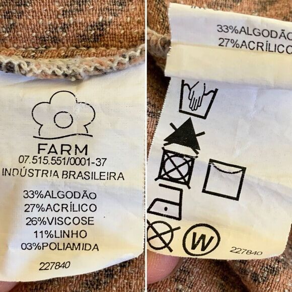 FARM Rio Textured Distressed Boho Vest Pink, Black Size S - Picture 8 of 11